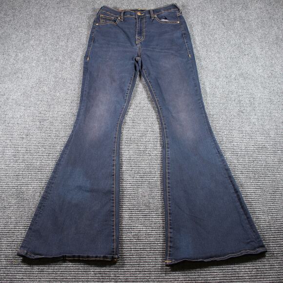True Religion Charlie High Rise Flare Jeans Womens 27 Blue Stretch - Picture 2 of 12